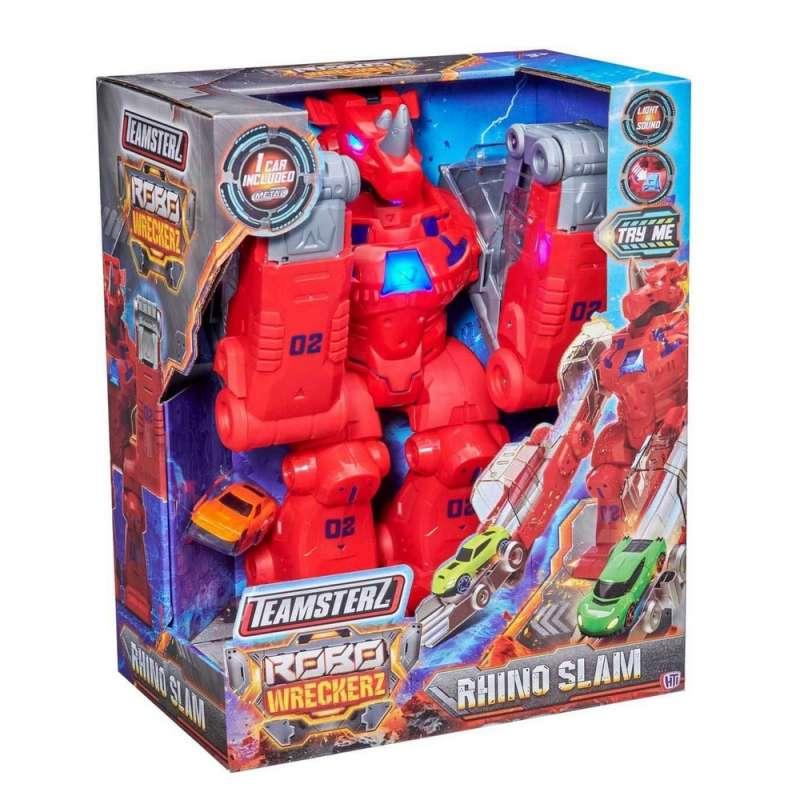 تيمسترز لعبة سحق وحيد القرن مع سيارة مركبات مع مسار Teamsterz