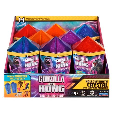 غودزيلا ضد كونج كريستالة الأرض الجوفاء الوان متنوعه مجسمات الحيوانات Godzilla X Kong