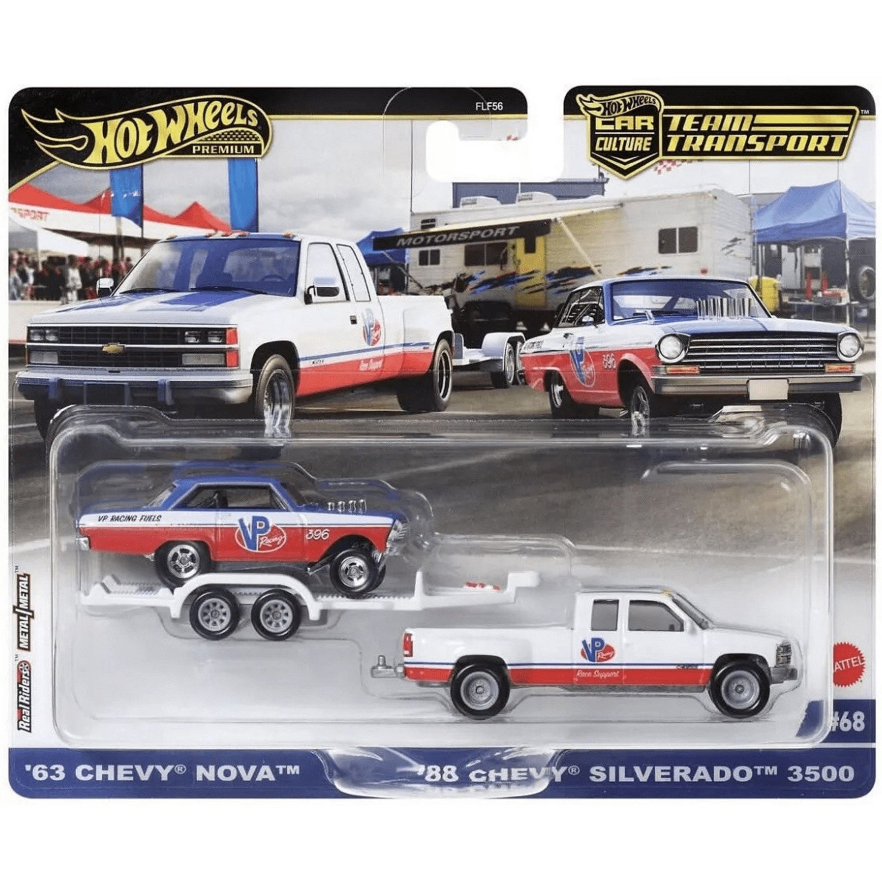 هوت ويلز سيارة شيفروليه نوفا مع سيلفرادو سيارات داي كاست HotWheels