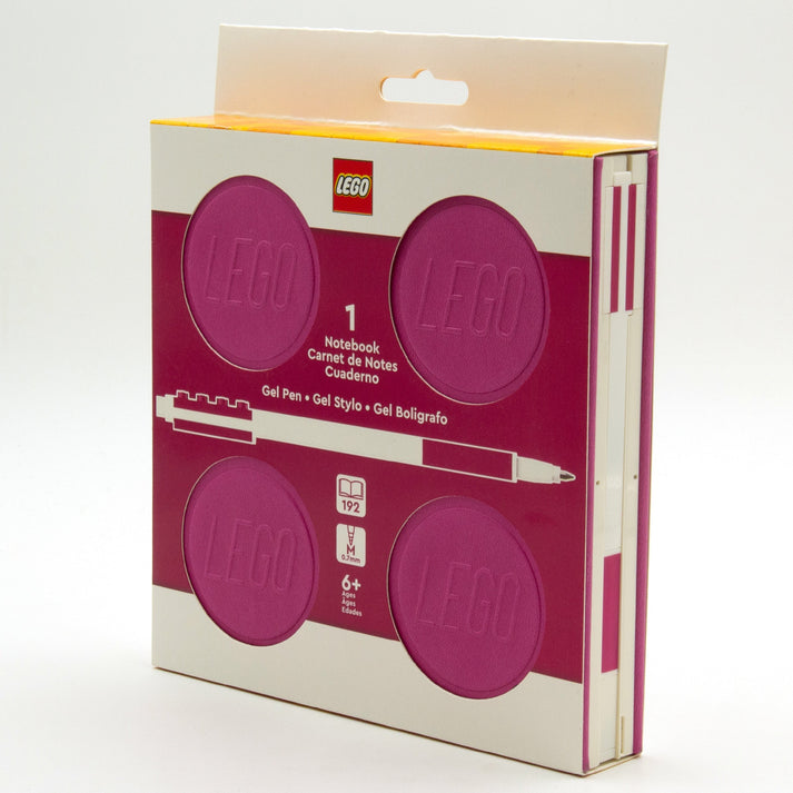 ليجو نوت بوك مع قلم جل بنفسجي رسم و تلوين LEGO