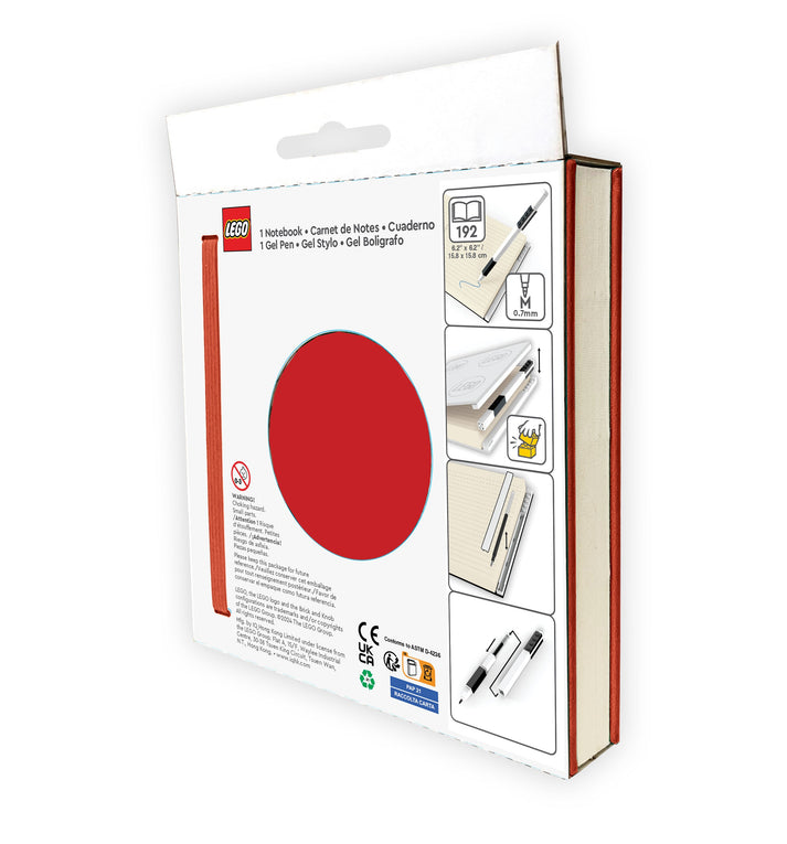 ليجو نوت بوك مع قلم جل أحمر رسم و تلوين LEGO