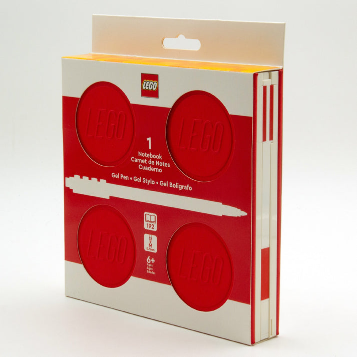 ليجو نوت بوك مع قلم جل أحمر رسم و تلوين LEGO