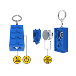 ليجو سلسلة مفاتيح مضيئة 8 سم زرقاء مكعبات التركيب LEGO
