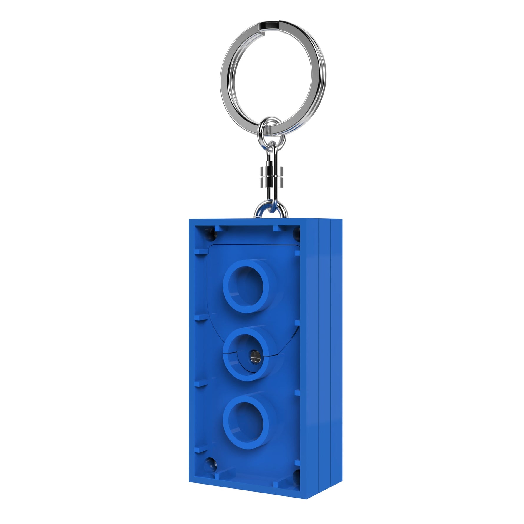 ليجو سلسلة مفاتيح مضيئة 8 سم زرقاء مكعبات التركيب LEGO