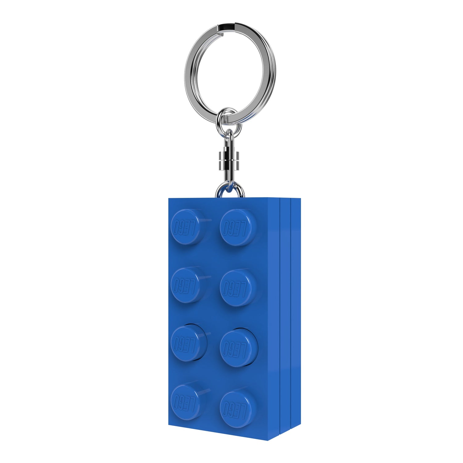 ليجو سلسلة مفاتيح مضيئة 8 سم زرقاء مكعبات التركيب LEGO