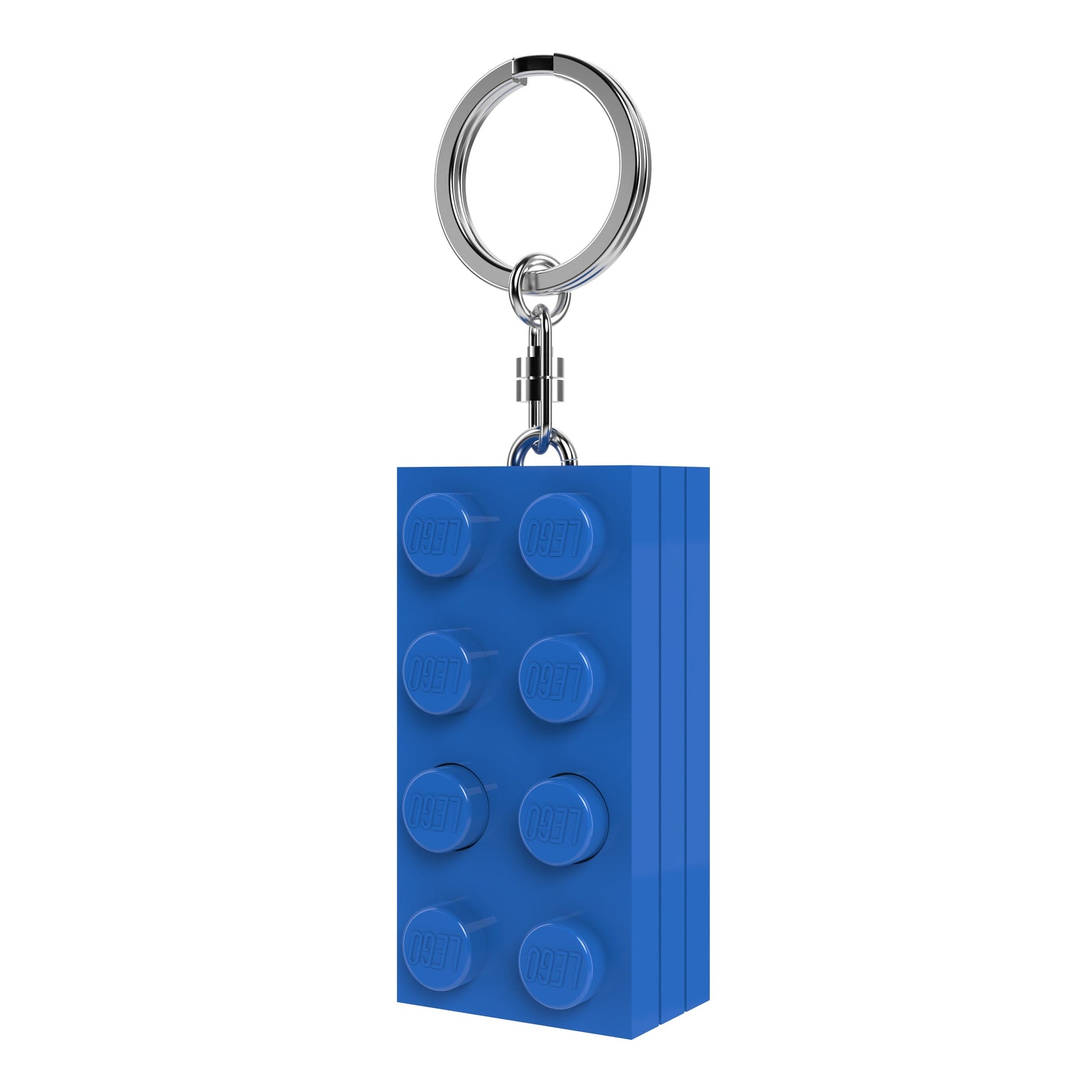 ليجو سلسلة مفاتيح مضيئة 8 سم زرقاء مكعبات التركيب LEGO