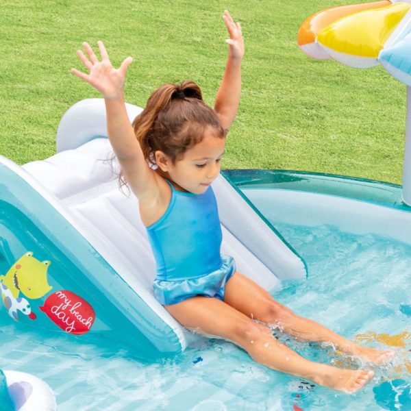 انتكس مركز لعب التمساح أزرق وأبيض المسابح الخارجية Intex