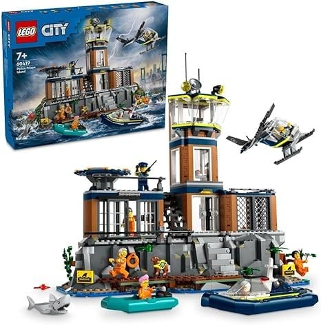 ليجو سيتي مكعبات بناء سجن الجزيرة 980 قطعة مكعبات التركيب LEGO