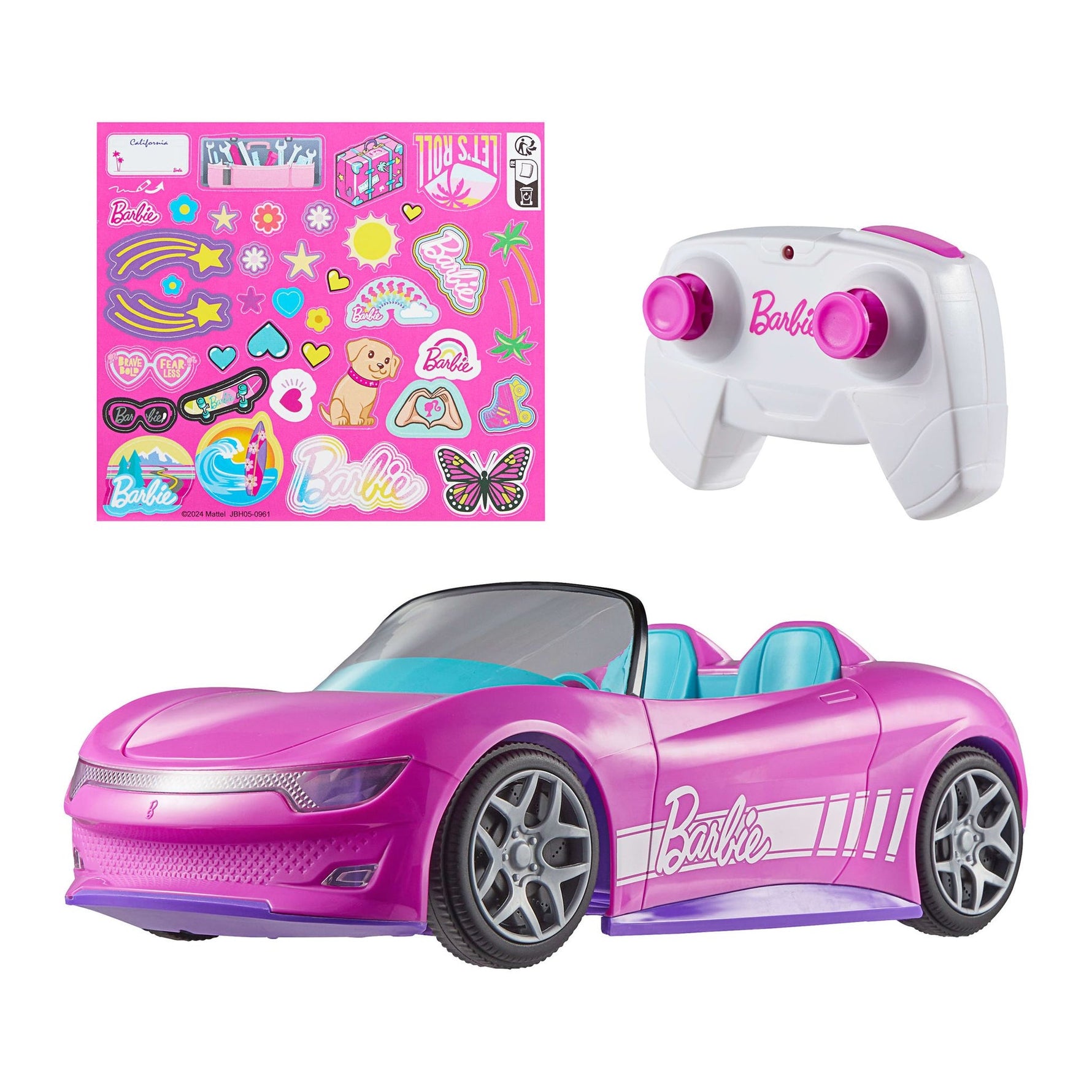 باربي سيارة وردية تعمل بالتحكم عن بعد السيارات ريموت كنترول Barbie