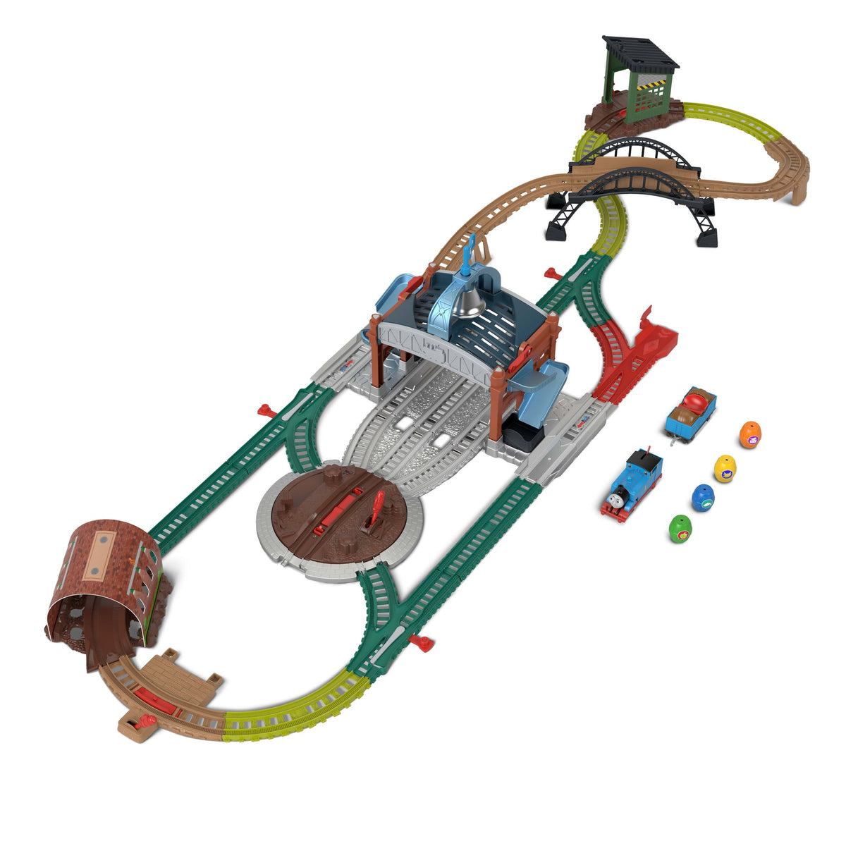 توماس قطار توصيل وإطلاق البراميل مركبات مع مسار Thomas and Friends