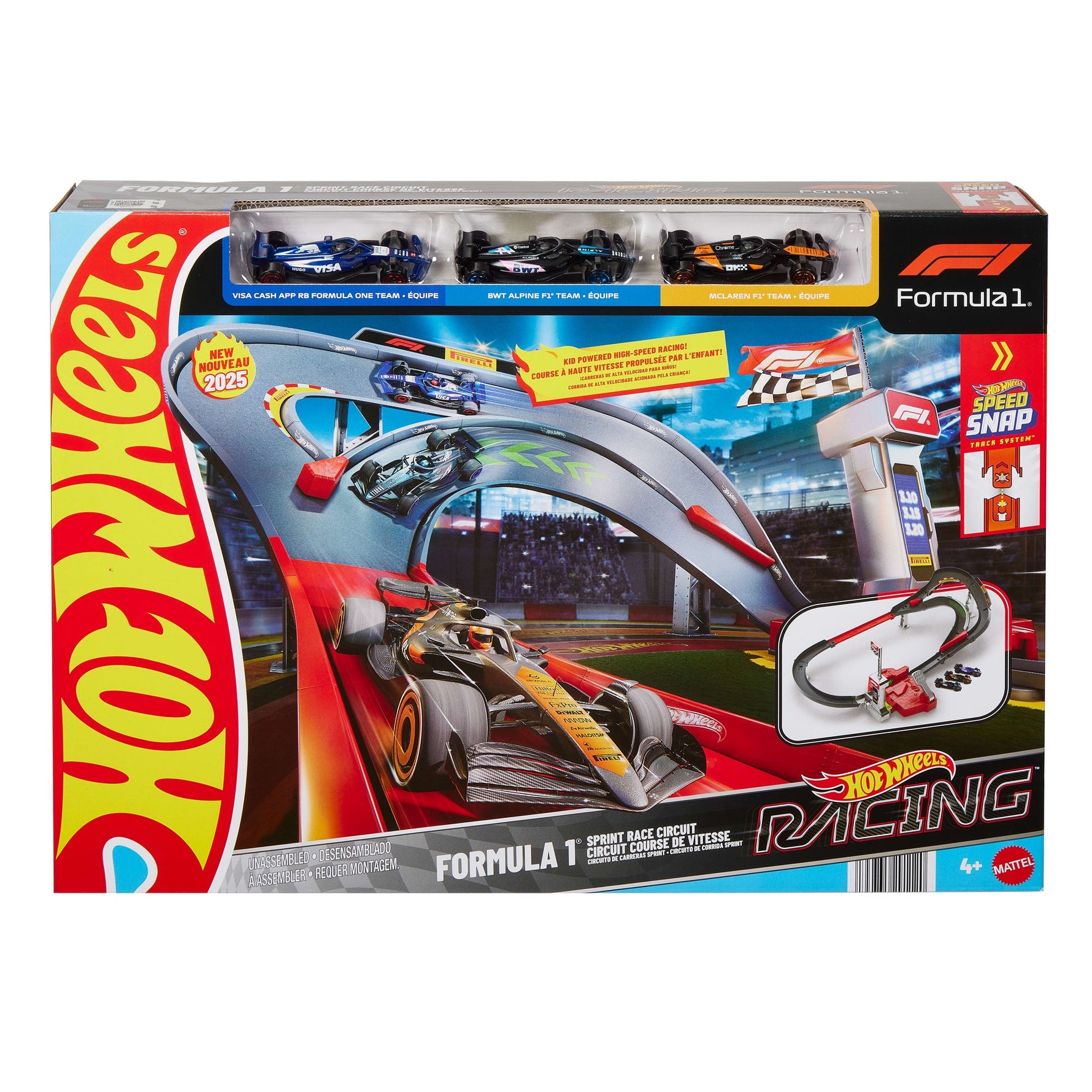 هوت ويلز حلبة سباق سبرينت للفورمولا 1 مركبات مع مسار HotWheels