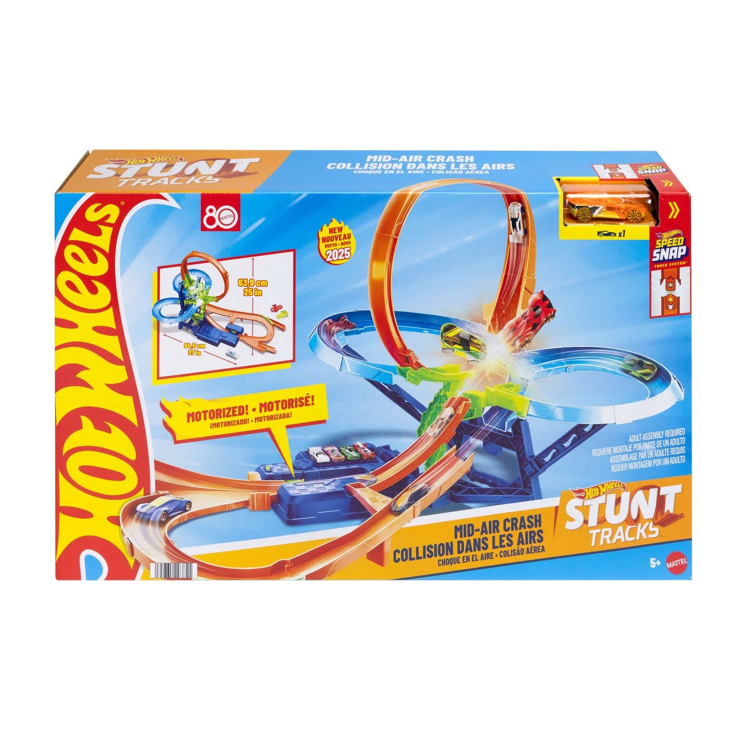 هوت ويلز ستانت تراكس للتصادم في الهواء مركبات مع مسار HotWheels