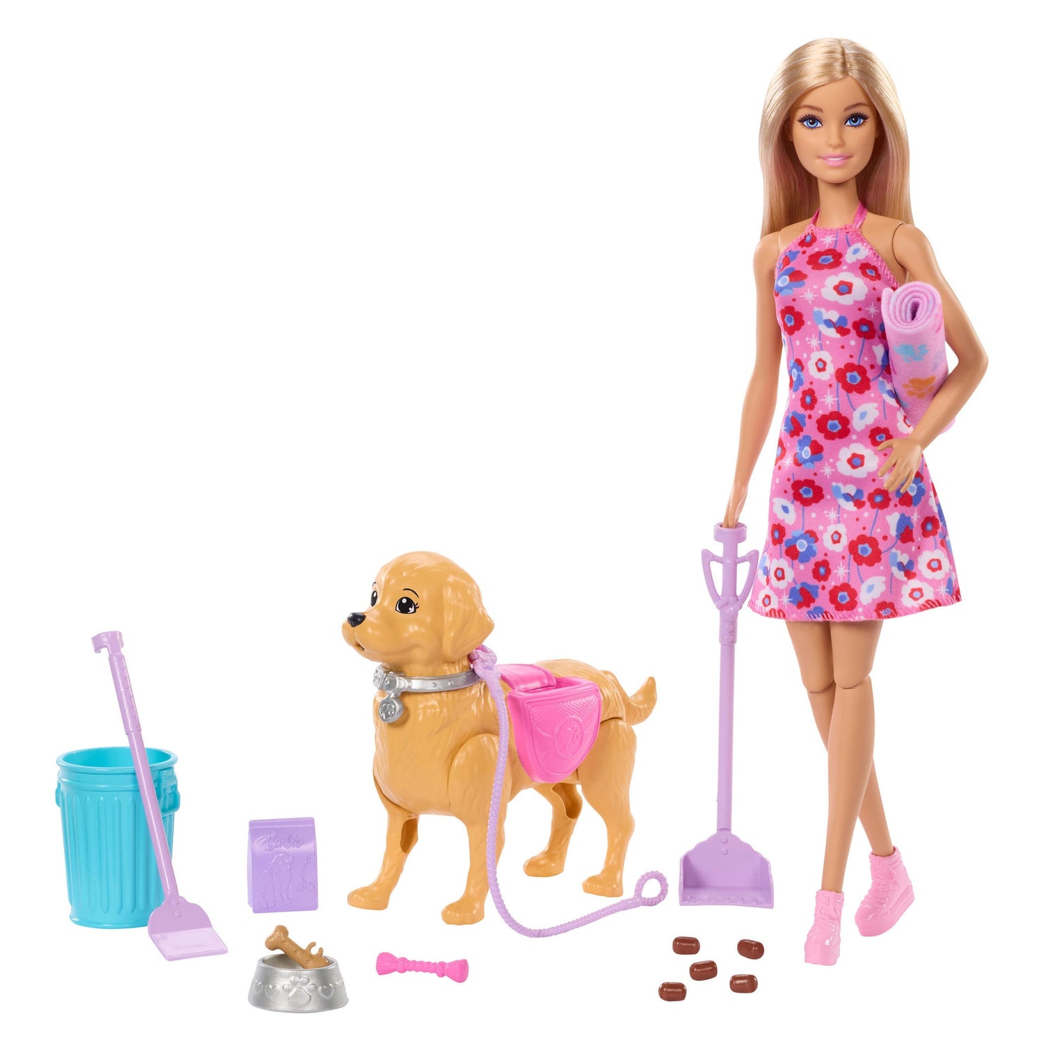 باربي فاميلي آند فريندز دمية ماليبو المشي والتنزه دمية مع اكسسوارات Barbie