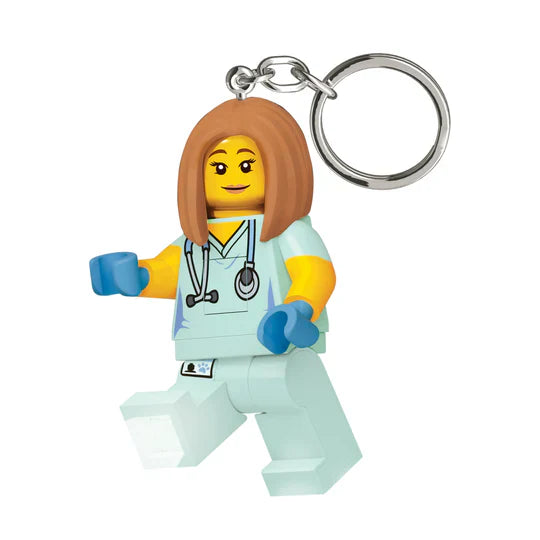 ليجو سلسلة مفاتيح مجسم المرضات المضيئة مكعبات التركيب LEGO