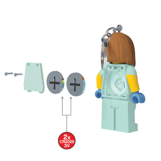 ليجو سلسلة مفاتيح مجسم المرضات المضيئة مكعبات التركيب LEGO