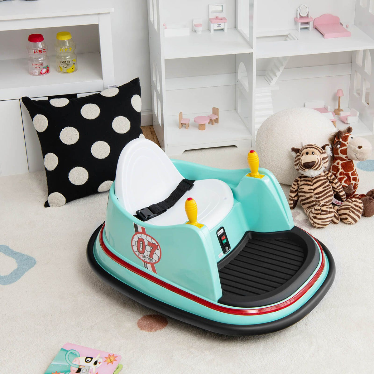 سيارة تصادم كهربائية لون أزرق فاتح سكوتر كهربائي SJ Ride-On