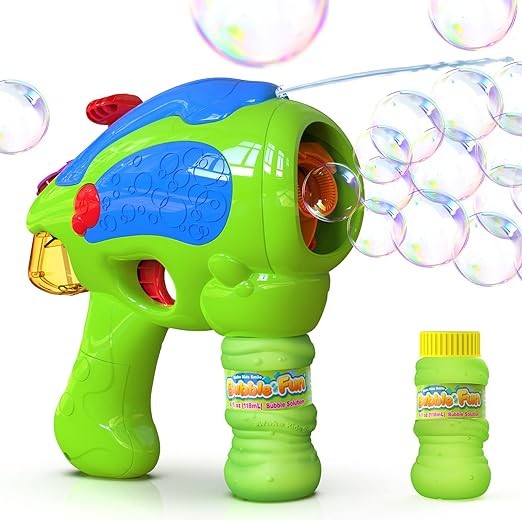 بابل فن الة فقاعات ومسدس ماء 2 في 1 فقاعات الماء والصابون Bubble FUN