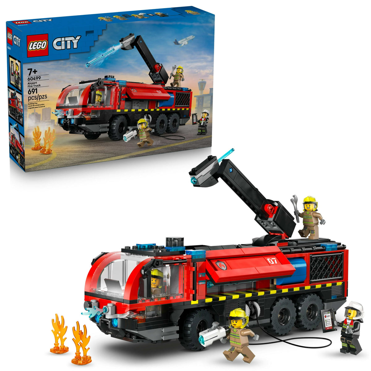 ليجو 60499 سيتي شاحنة إطفاء المطار مكعبات التركيب LEGO