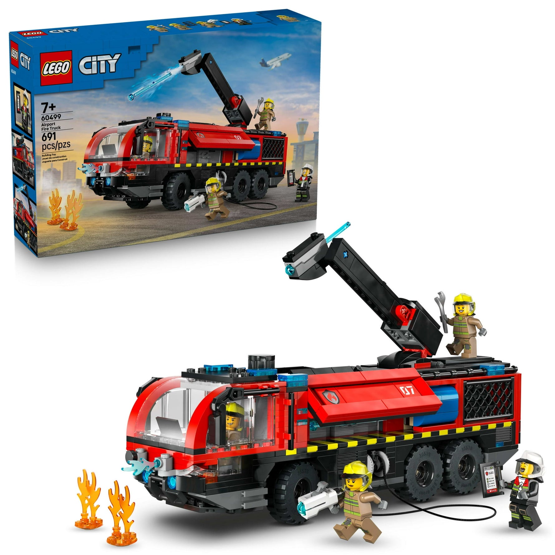ليجو 60499 سيتي شاحنة إطفاء المطار مكعبات التركيب LEGO