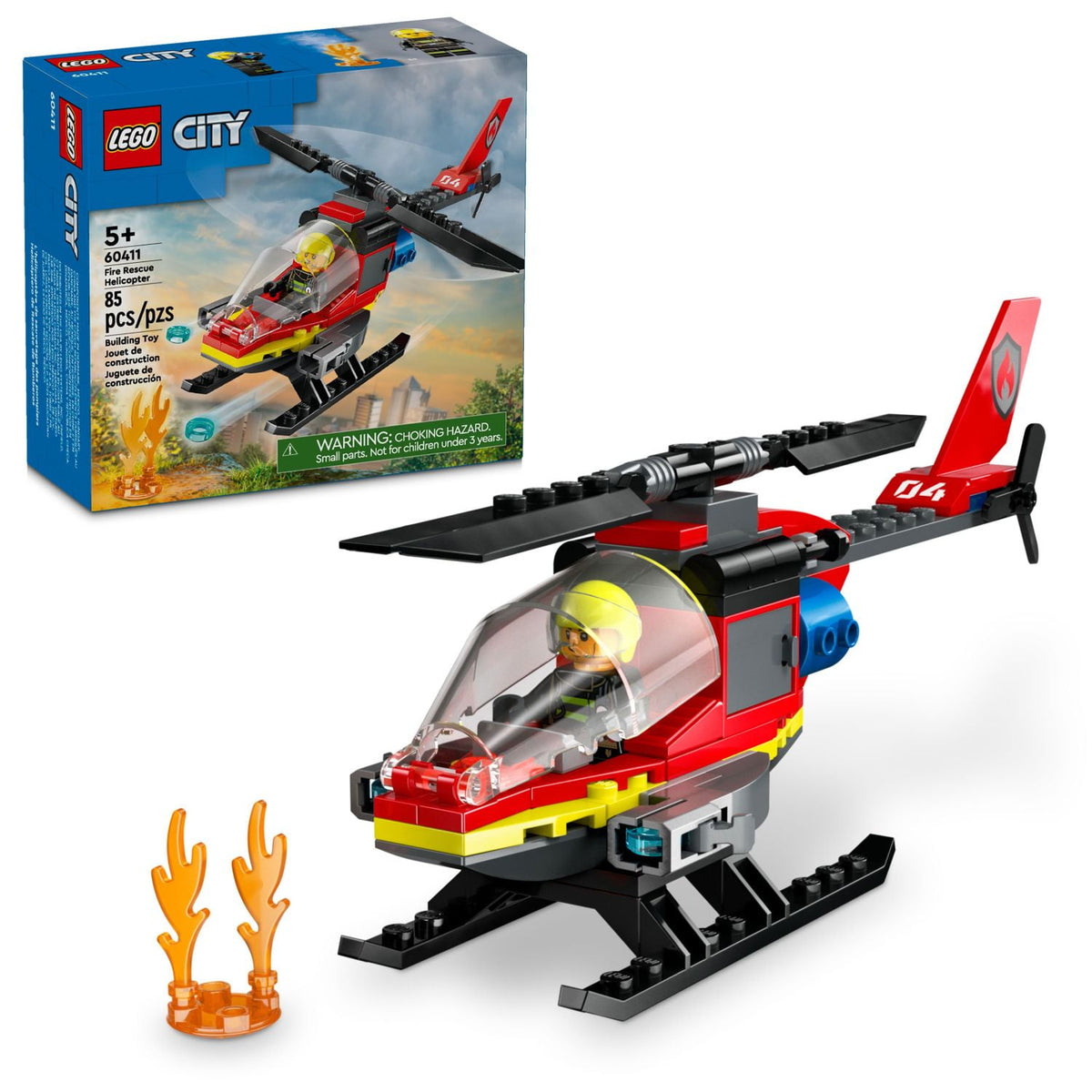 ليجو 60411 سيتي مروحية الإنقاذ مكعبات التركيب LEGO
