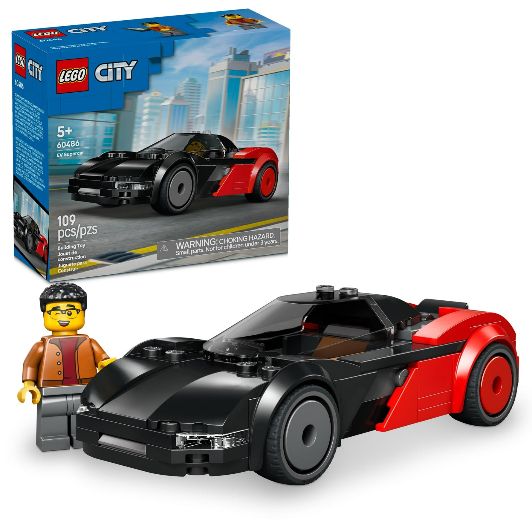 ليجو 60486 سيتي سيارة الكهرباء الخارقة مكعبات التركيب LEGO