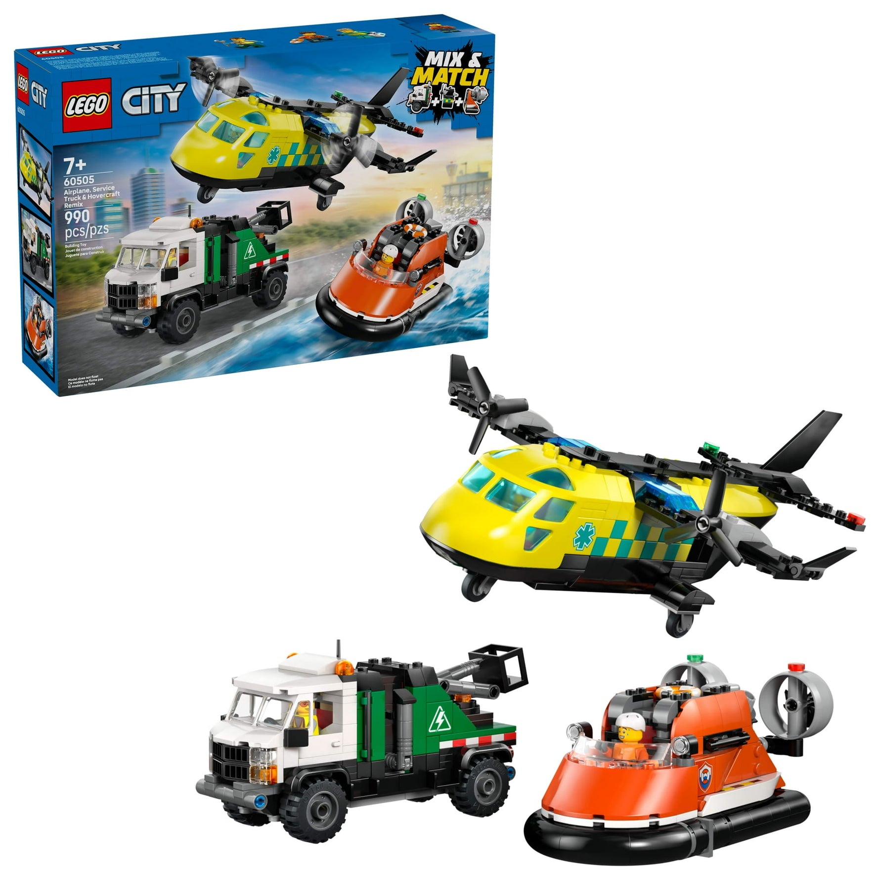 ليجو 60505 سيتي دمج الطائرة وشاحنة الخدمة مكعبات التركيب LEGO