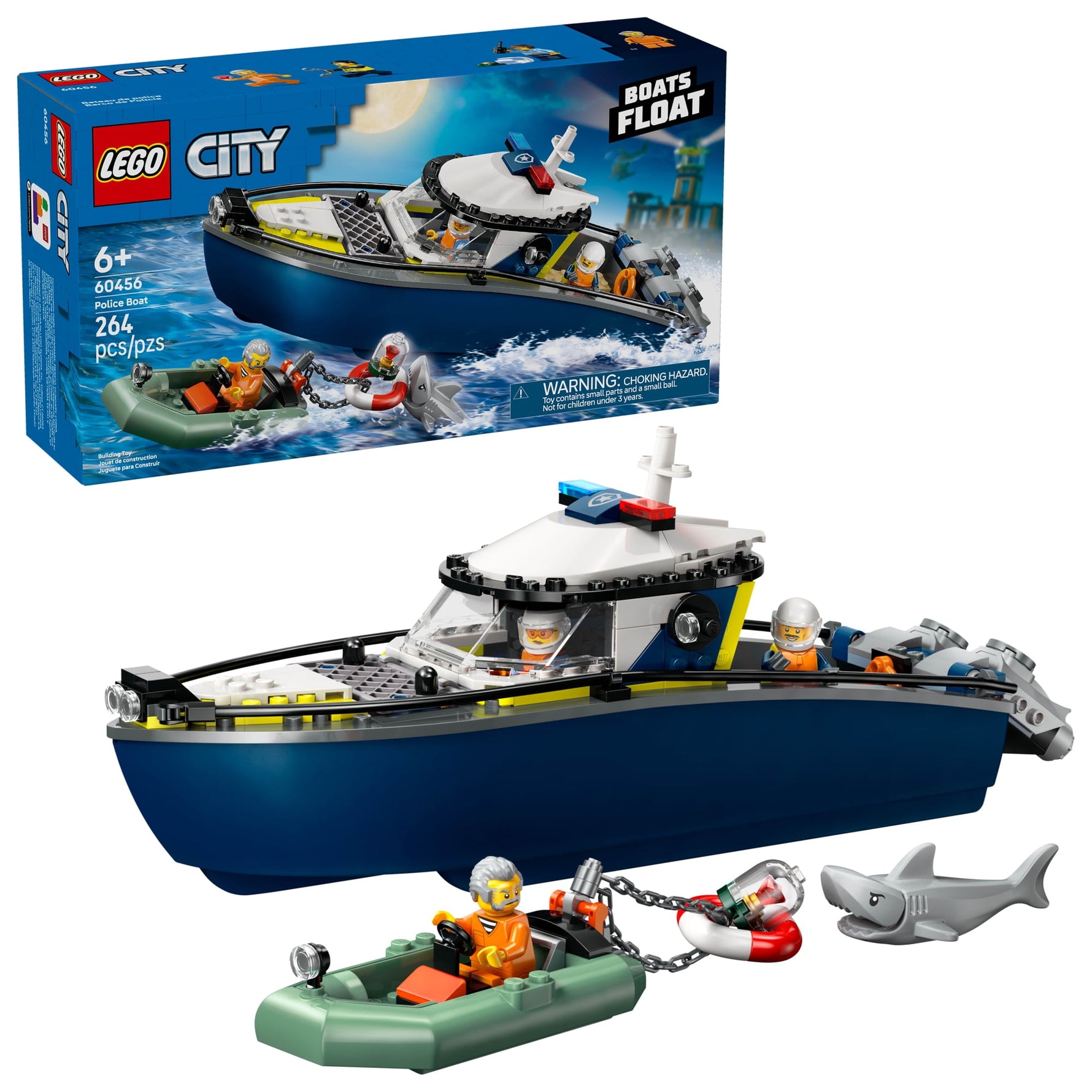 ليجو 60456 سيتي قارب مطاردة الشرطة مكعبات التركيب LEGO