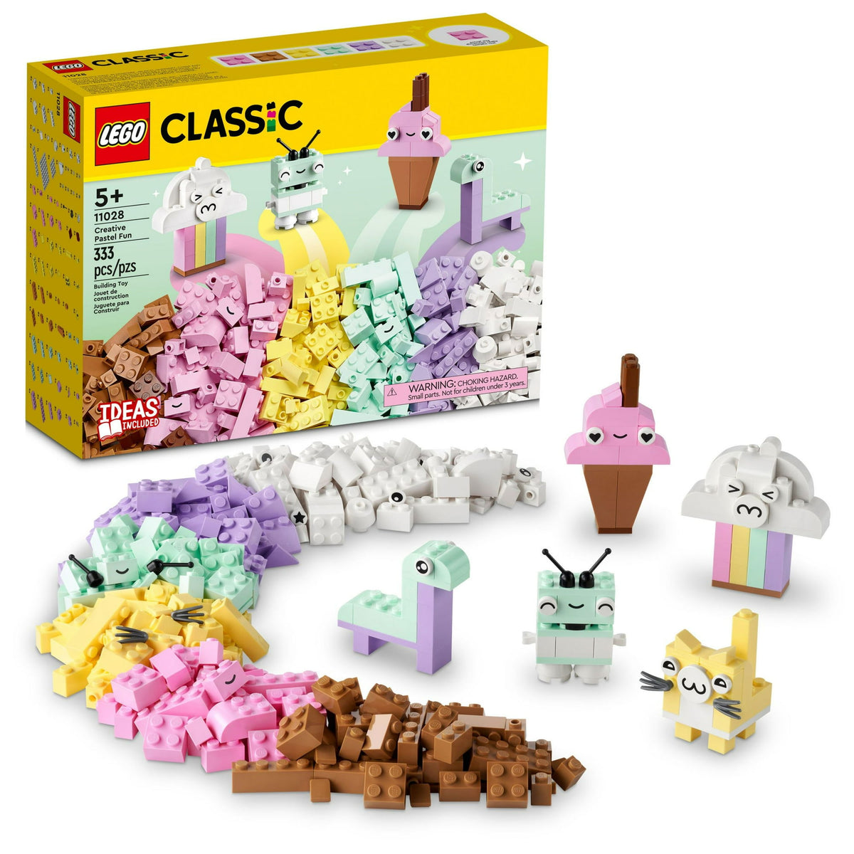 ليجو 11028 كلاسيك ألوان الباستيل مكعبات التركيب LEGO