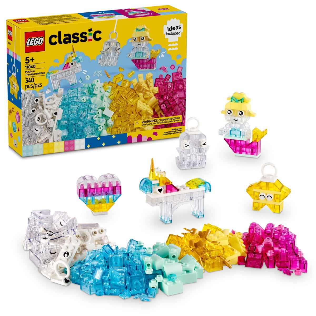 ليجو 76325 كلاسيك الصندوق السحري الشفاف مكعبات التركيب LEGO