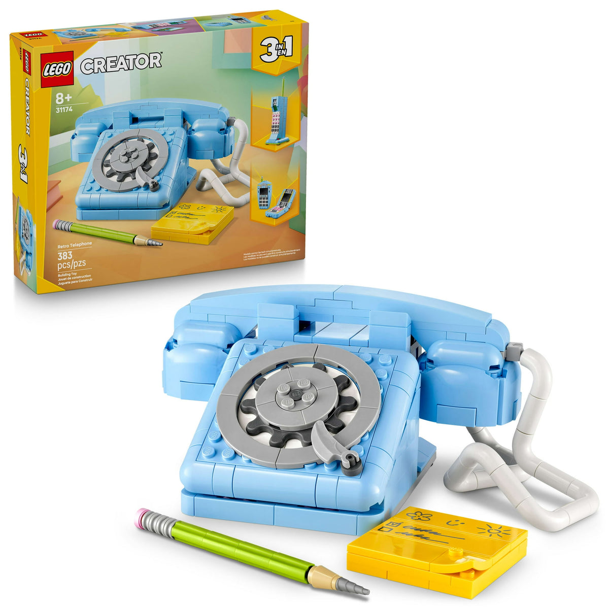 ليجو 31174 كريتور هاتف ريترو 3 في 1 مكعبات التركيب LEGO