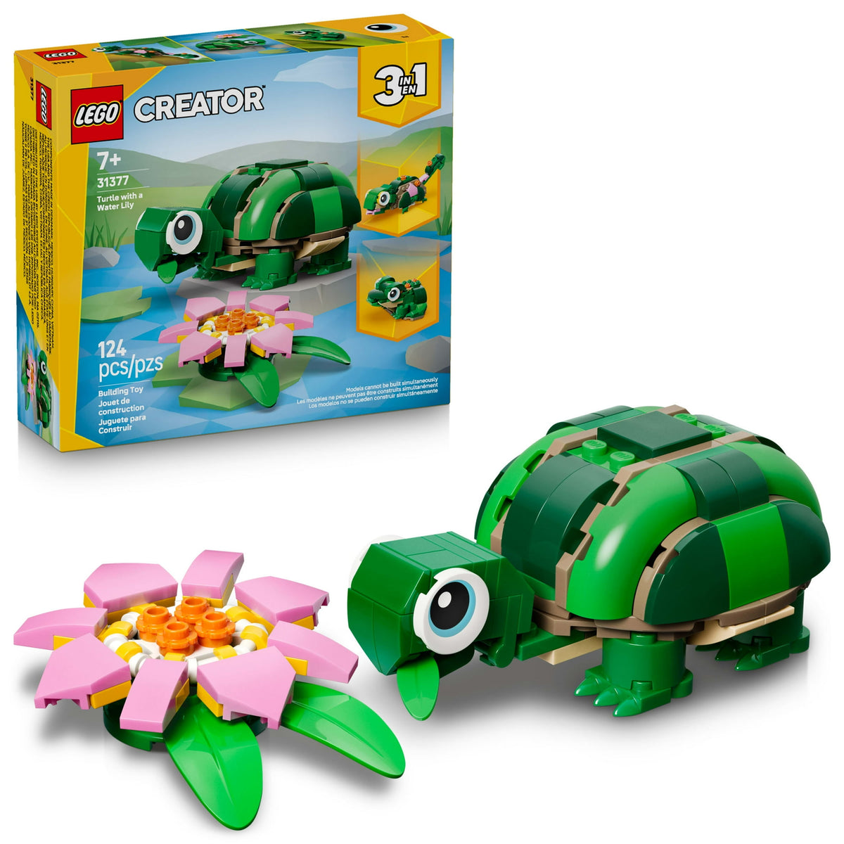 ليجو 31377 كريتور سلحفاة مع زهرة مكعبات التركيب LEGO