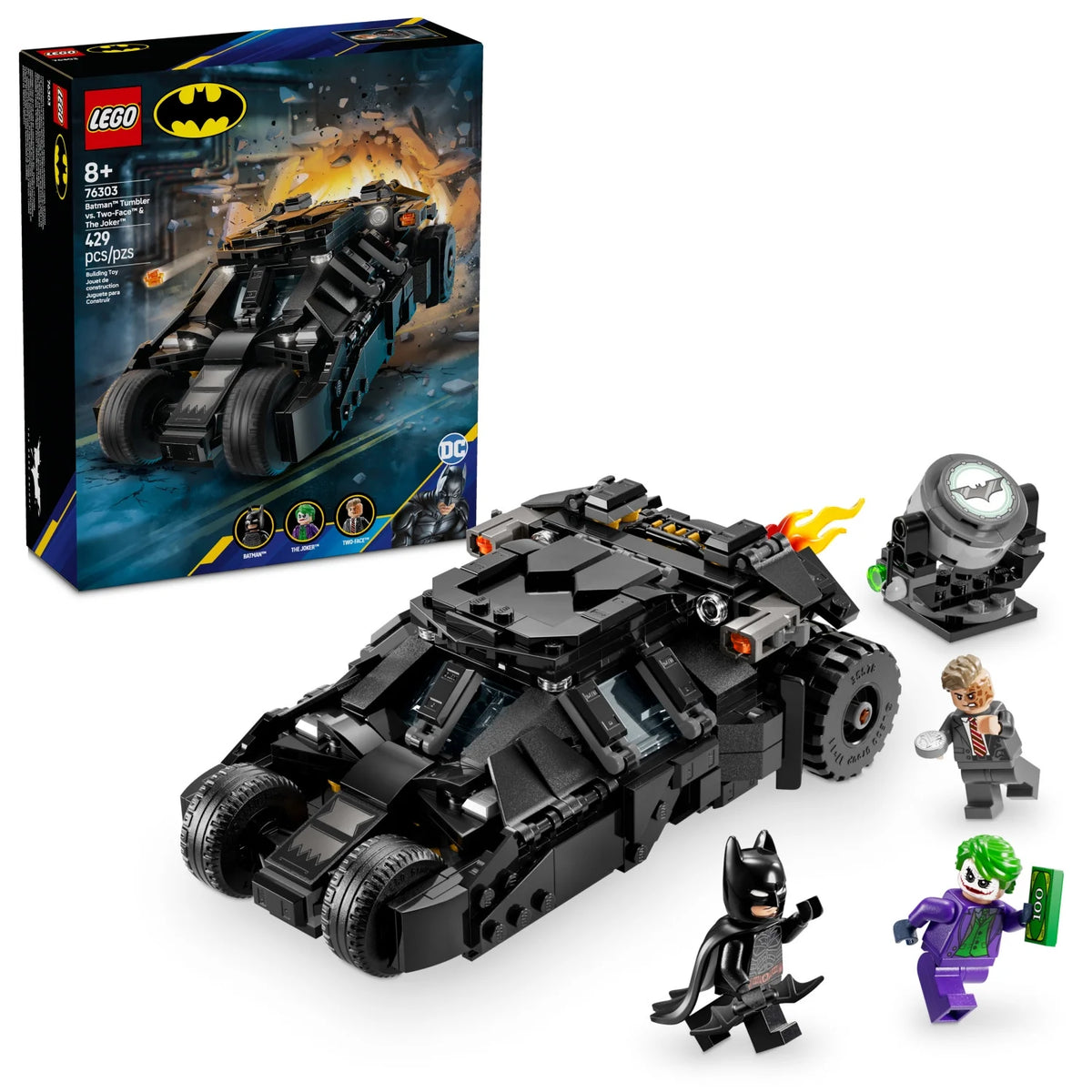 ليجو 76303 دي سي باتمان تمبلر ضد ذو الوجهين مكعبات التركيب LEGO