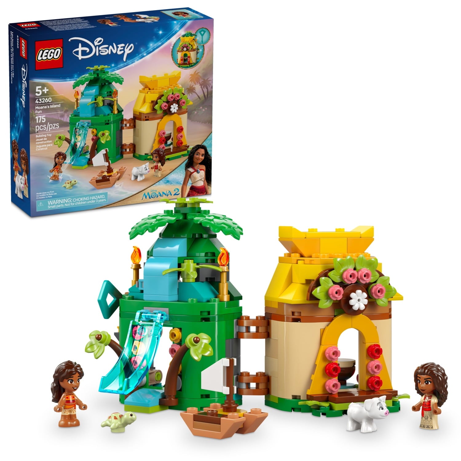 ليجو 43260 ديزني جزيرة مرح موانا مكعبات التركيب LEGO