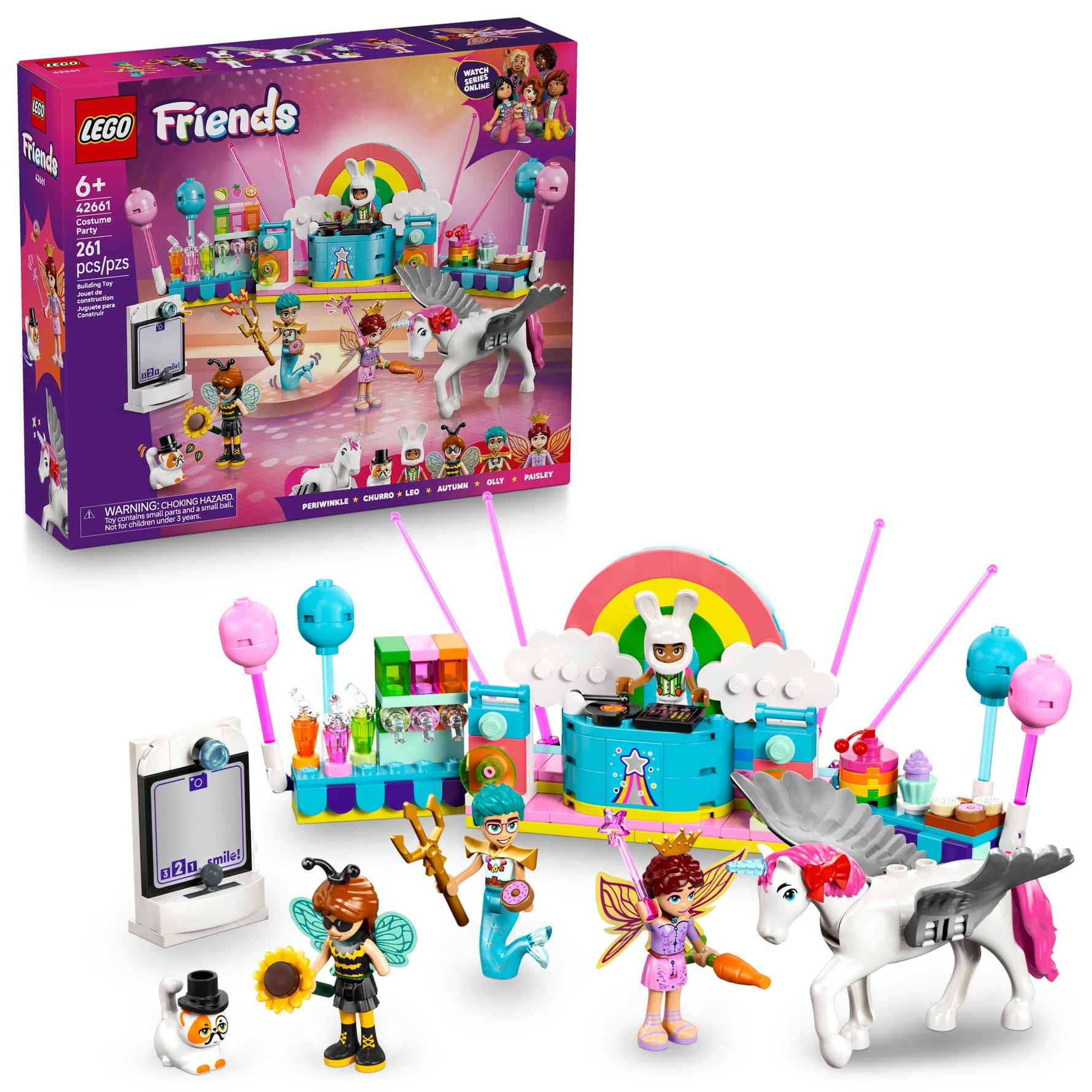 ليجو 42661 فريندز حفلة تنكرية مع وحيد القرن مكعبات التركيب LEGO