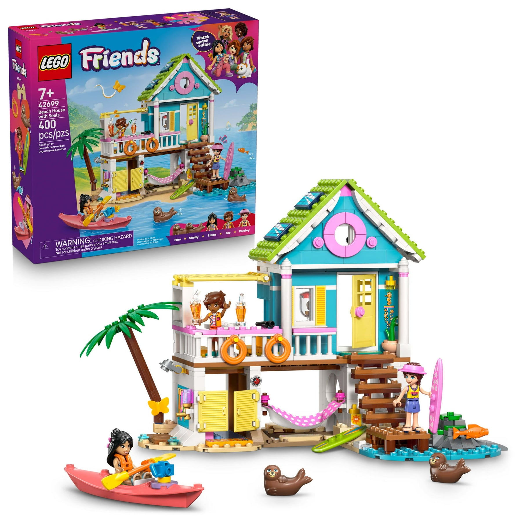ليجو 42699 فريندز بيت شاطئي مع فقمات مكعبات التركيب LEGO
