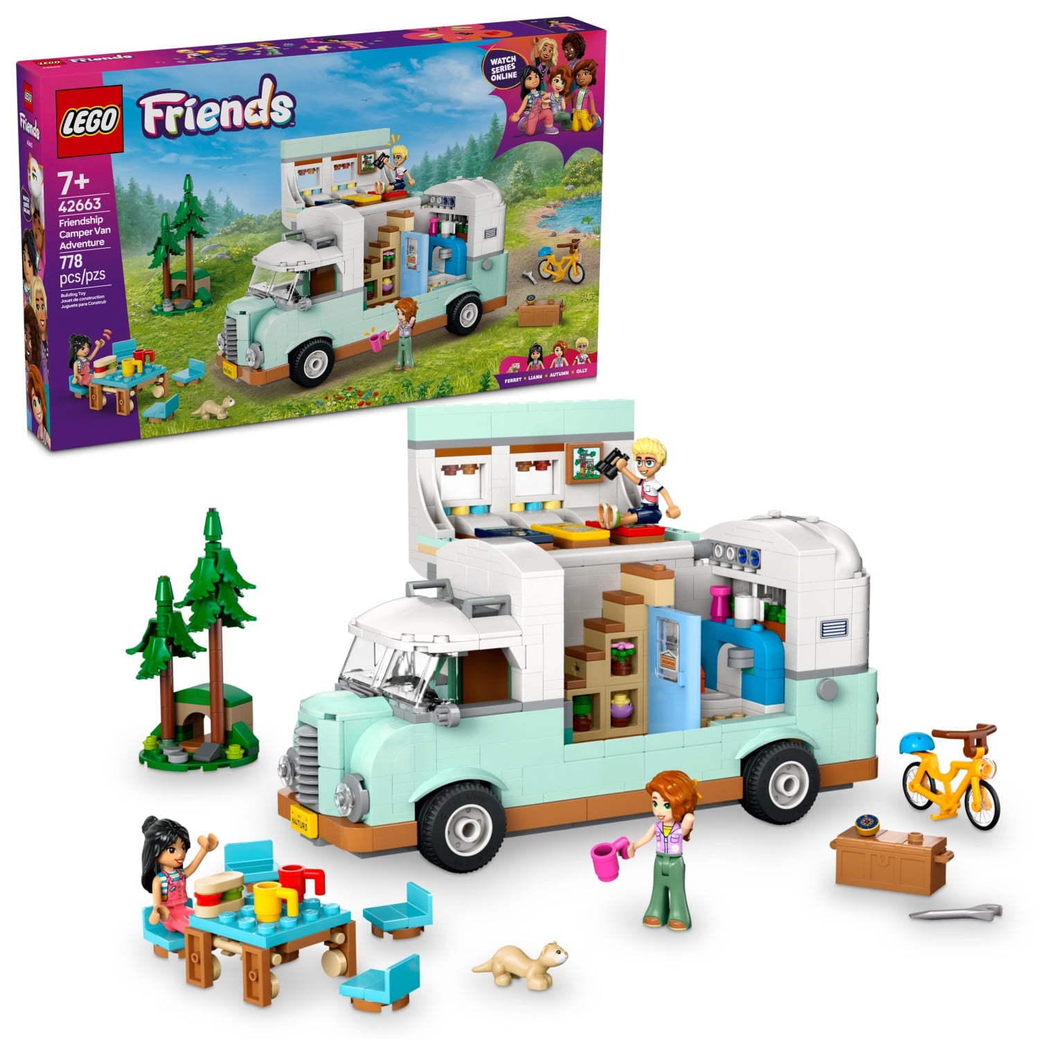 ليجو 42663 فريندز شاحنة تخييم الأصدقاء مكعبات التركيب LEGO
