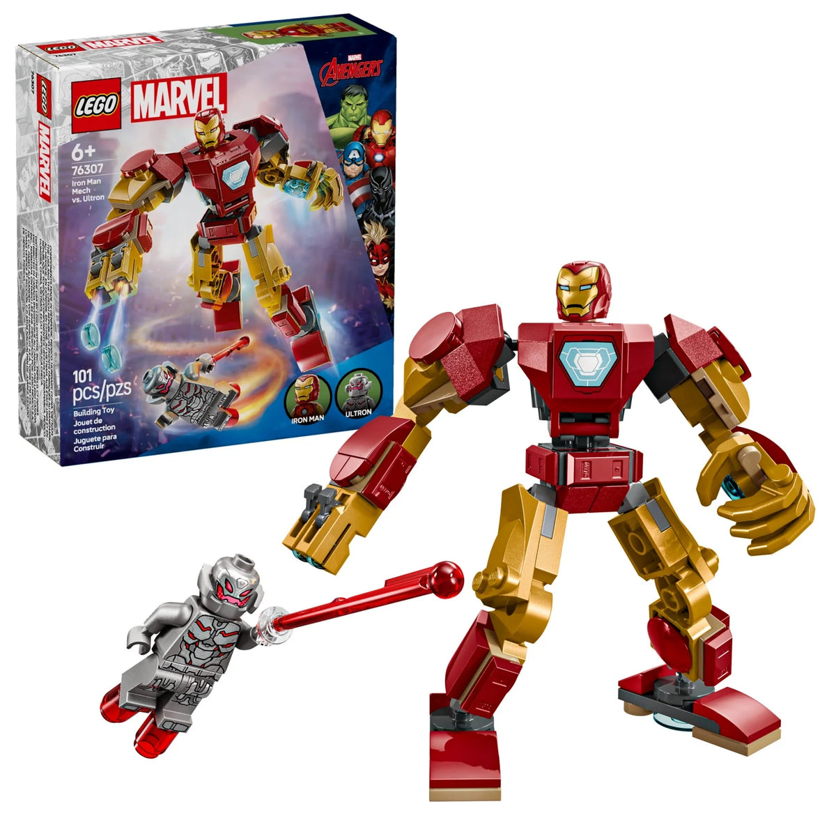 ليجو 76307 مارفل ايرون مان ضد ألترون مكعبات التركيب LEGO