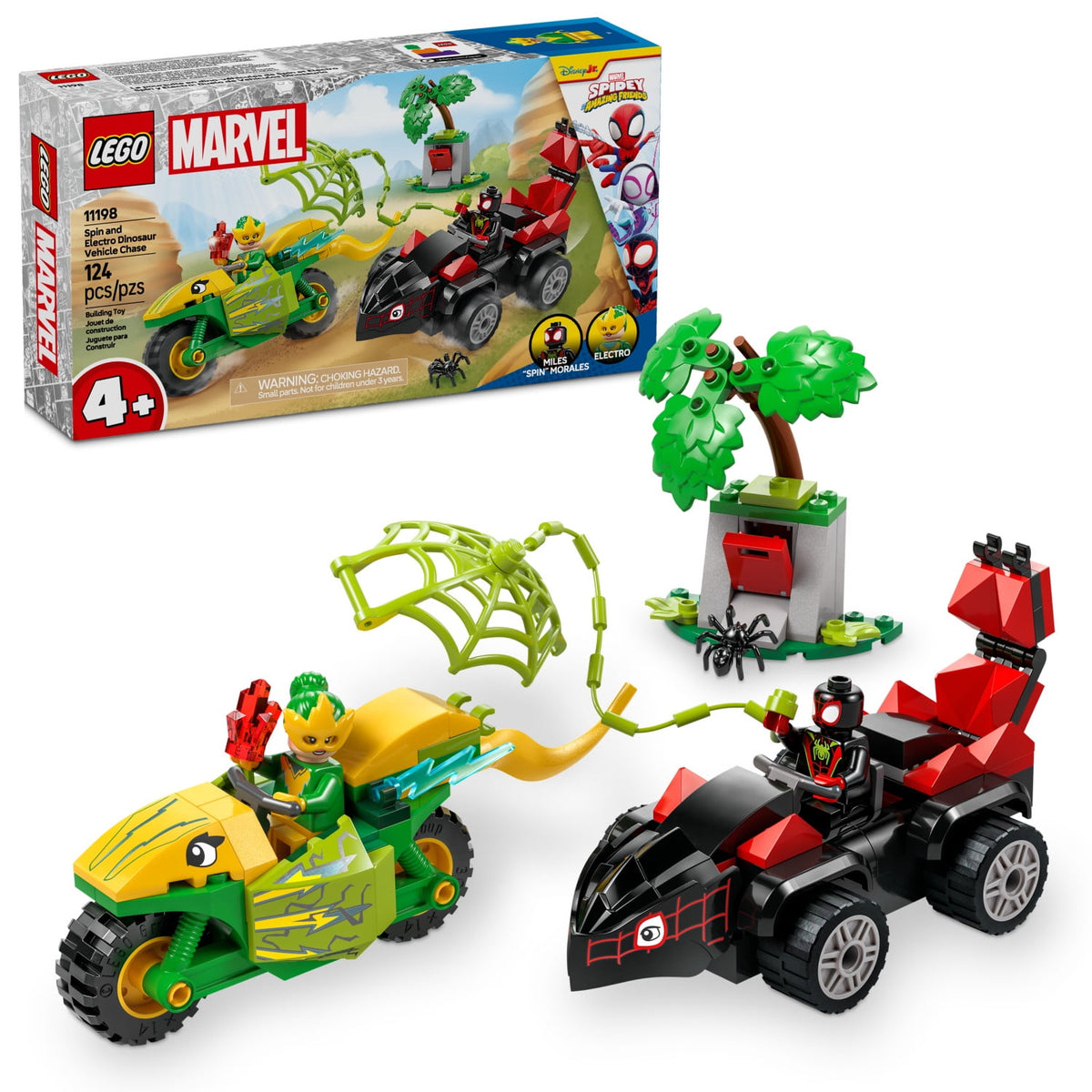 ليجو 76325 مارفل مركبة سبين وإلكترو ديناصور مكعبات التركيب LEGO
