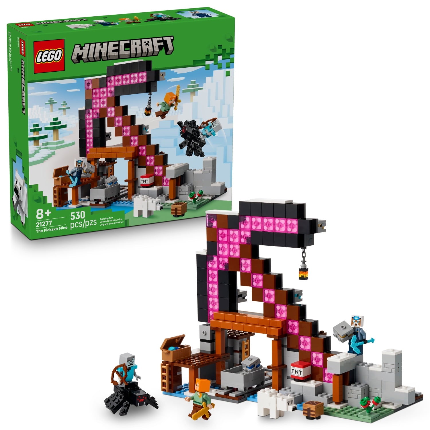 ليجو 21277 ماين كرافت لعبة منجم المعول مكعبات التركيب LEGO