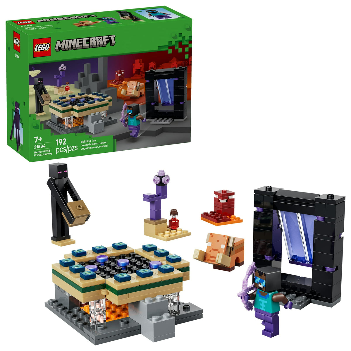 ليجو 21584 ماين كرافت بوابة العالم السفلي مكعبات التركيب LEGO