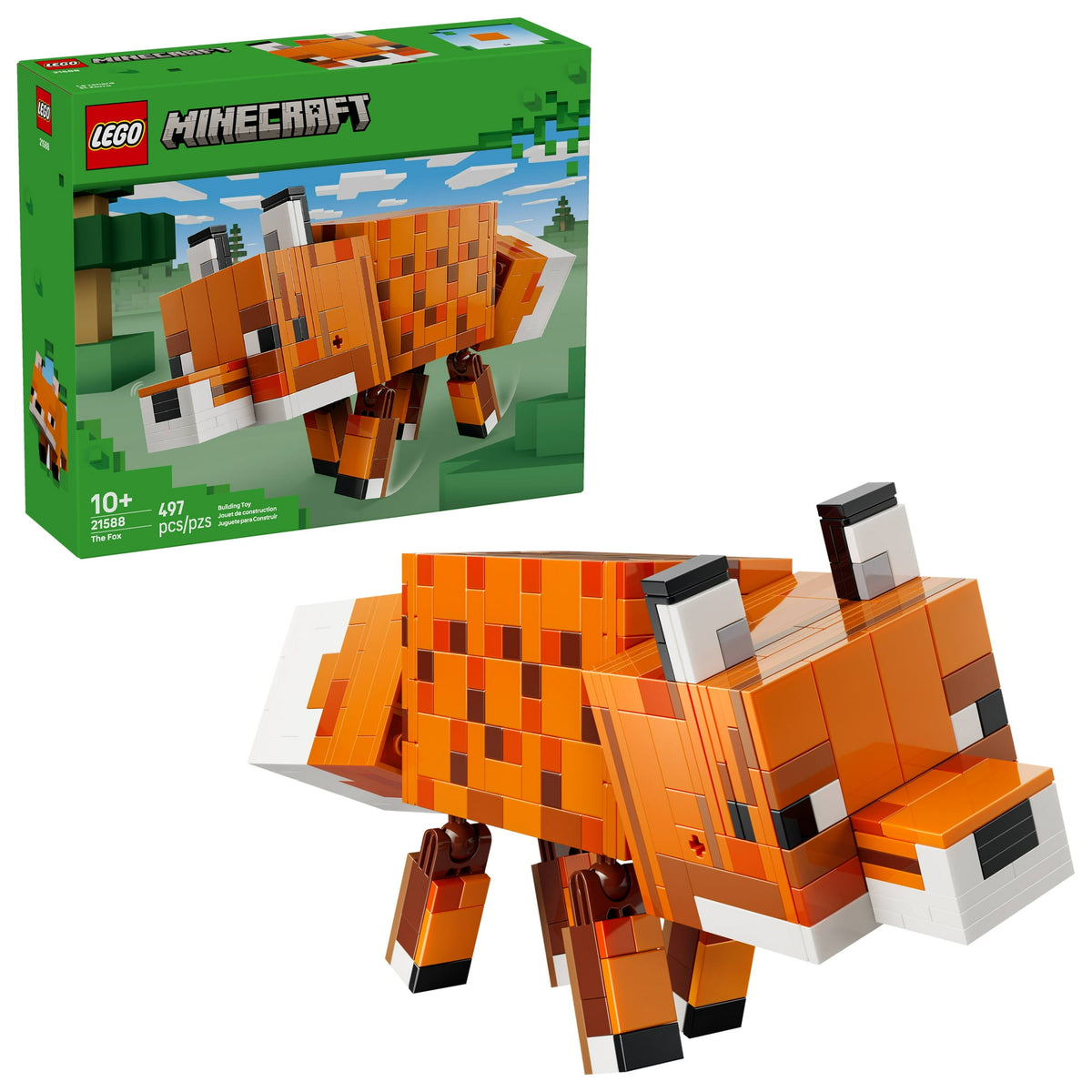 ليجو 21588 ماين كرافت تزيين الثعلب مكعبات التركيب LEGO
