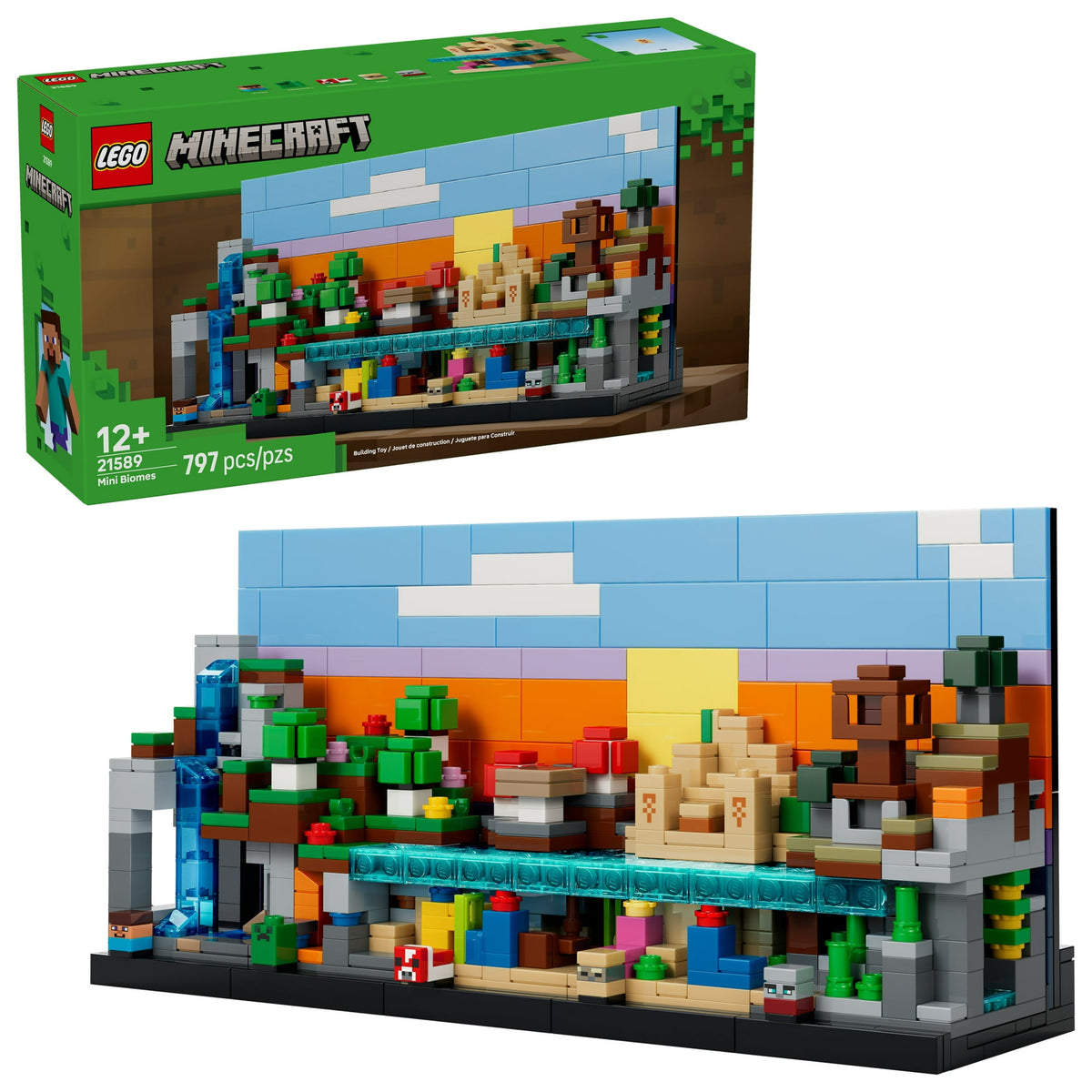 ليجو 21276 ماين كرافت ميني بيومز للألعاب والفنون مكعبات التركيب LEGO