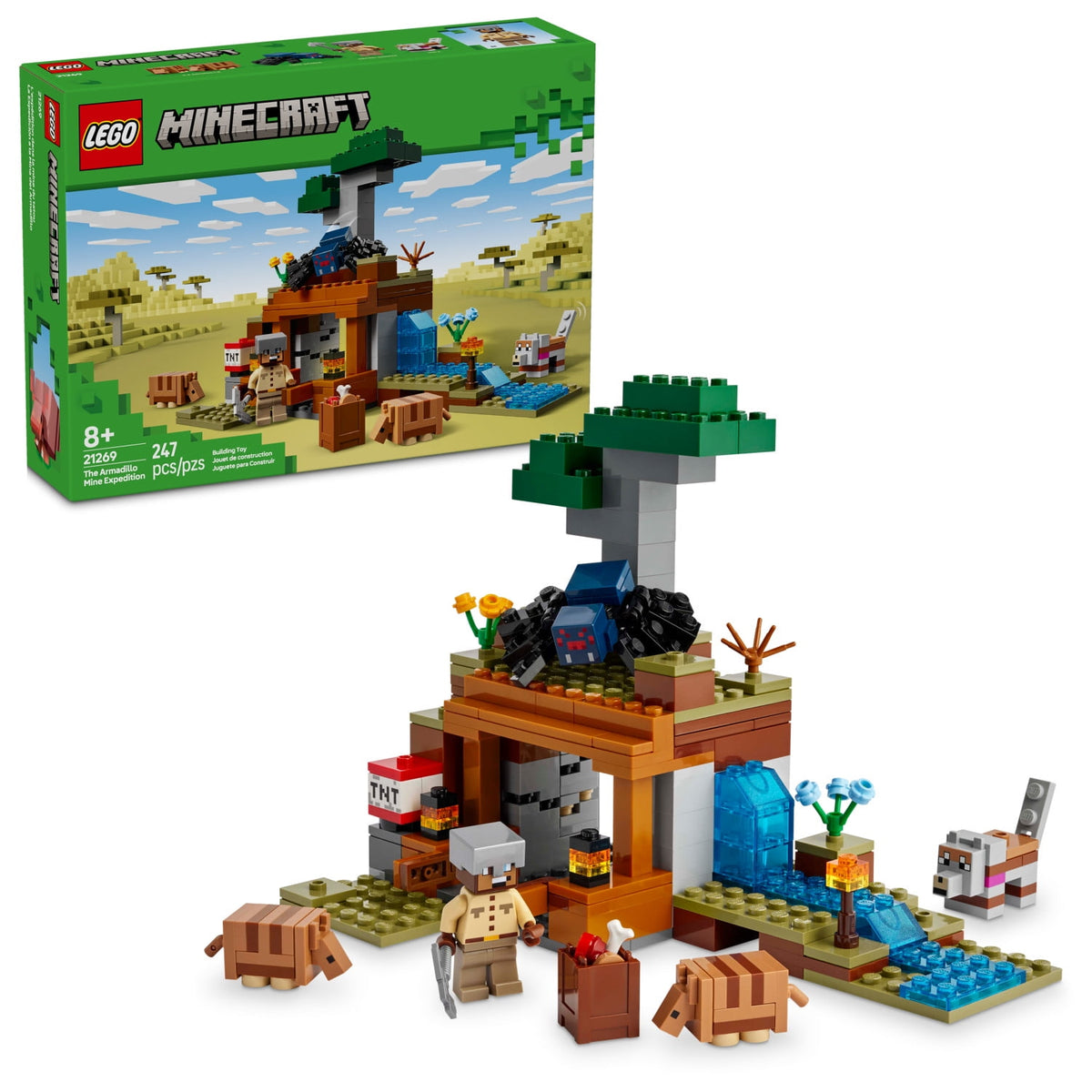 ليجو 21269 ماين كرافت رحلة استكشاف منجم المدرع مكعبات التركيب LEGO