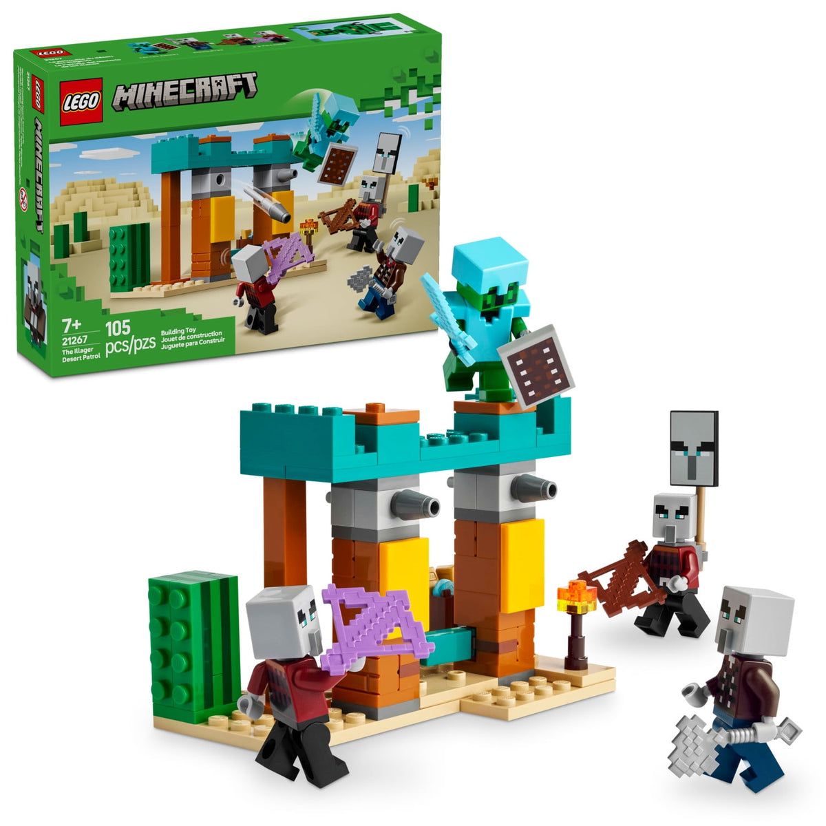 ليجو 21267 ماين كرافت دورية صحراء الوحش مكعبات التركيب LEGO