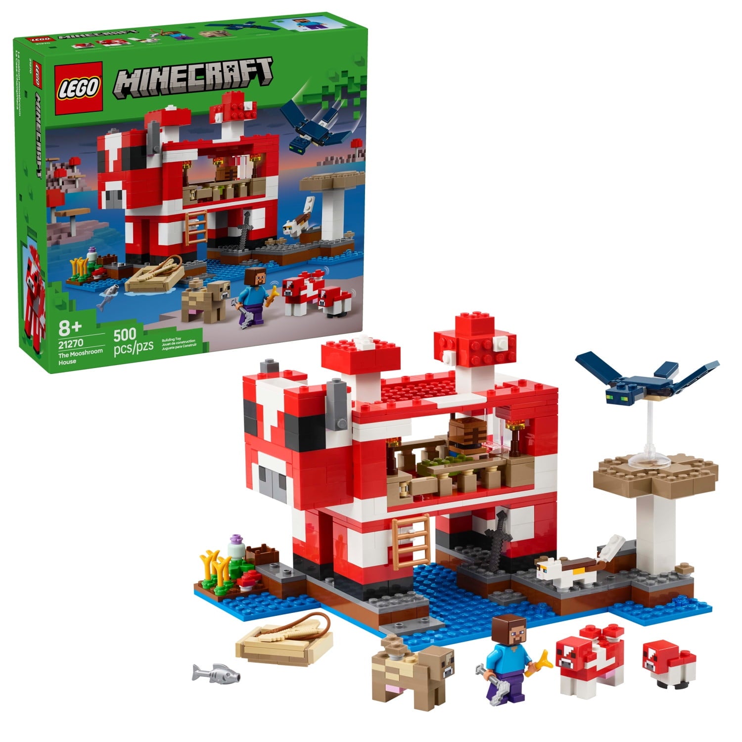 ليجو 21270 ماين كرافت جزيرة منزل الفطر مكعبات التركيب LEGO
