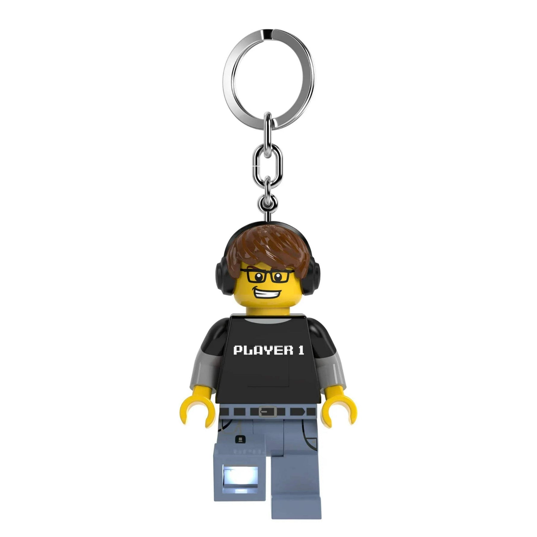 ليجو اي كيو سلسلة مفاتيح رجل ألعاب الفيديو مكعبات التركيب LEGO