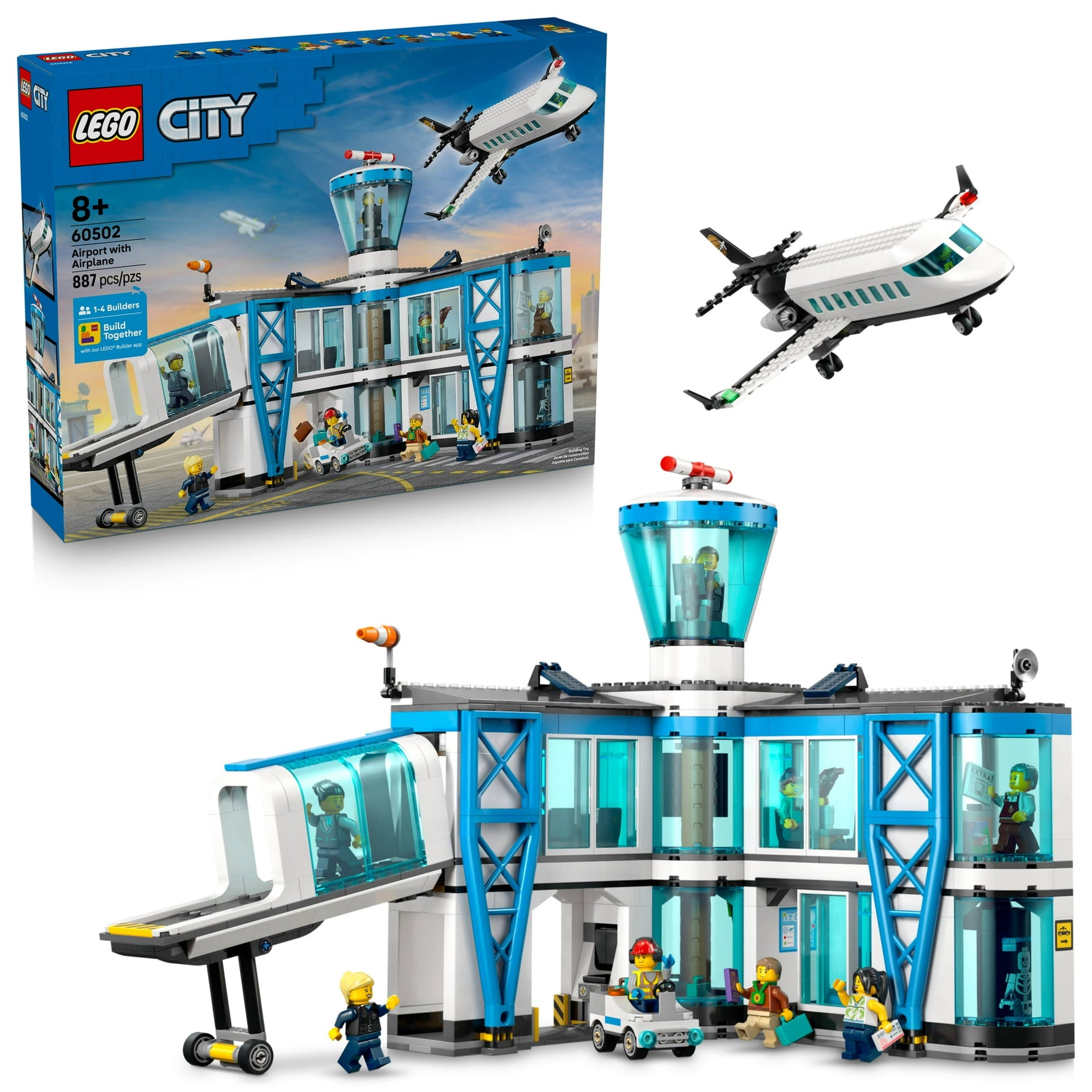 ليجو 60502 سيتي مطار به طائرة مكعبات التركيب LEGO