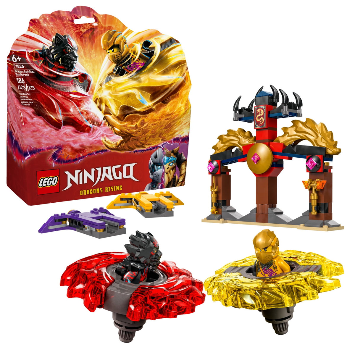 ليجو 71826 نينجاغو معركة دراجون سبينجيتسو مكعبات التركيب LEGO