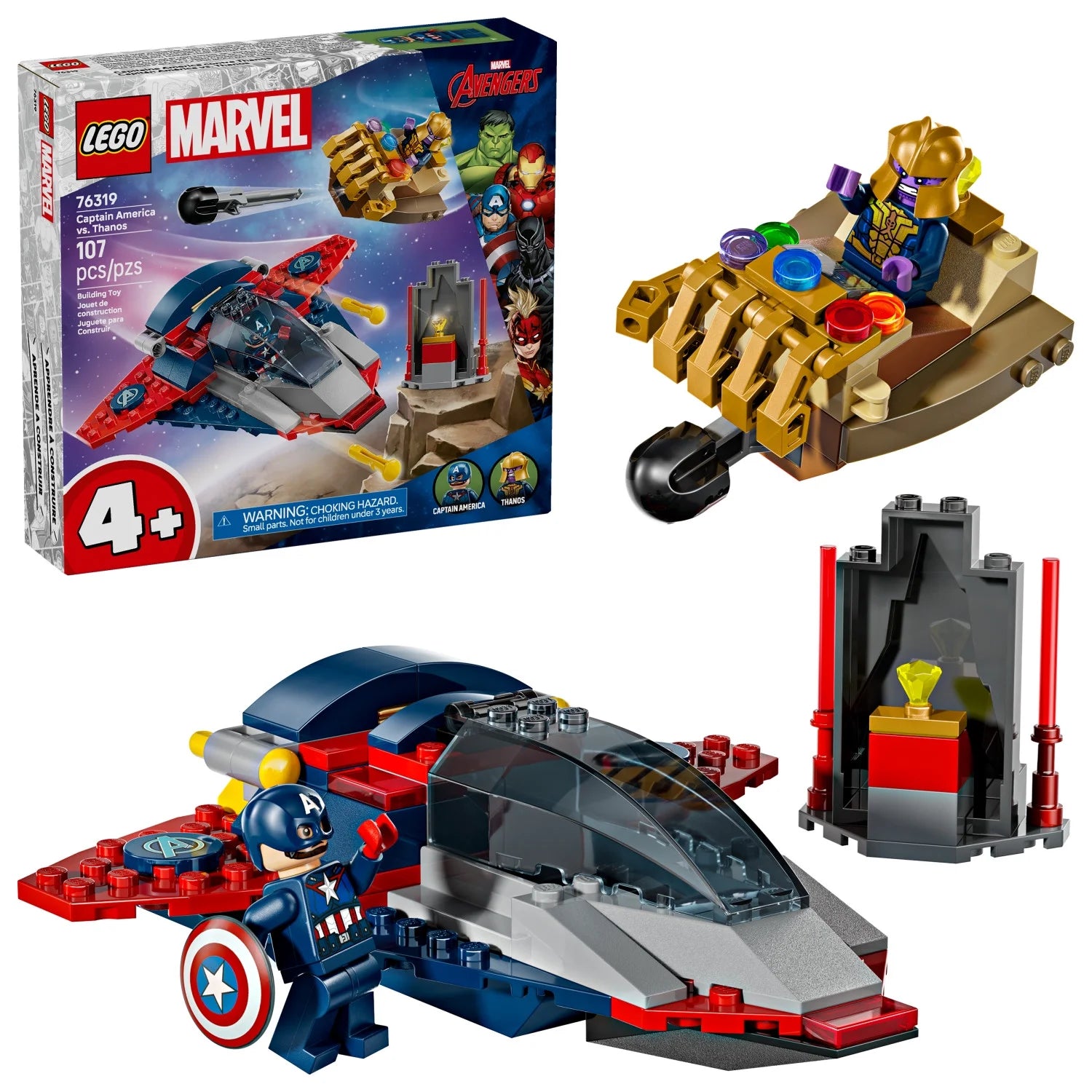 ليجو 76319 مارفل كابتن أمريكا ضد ثانوس مكعبات التركيب LEGO