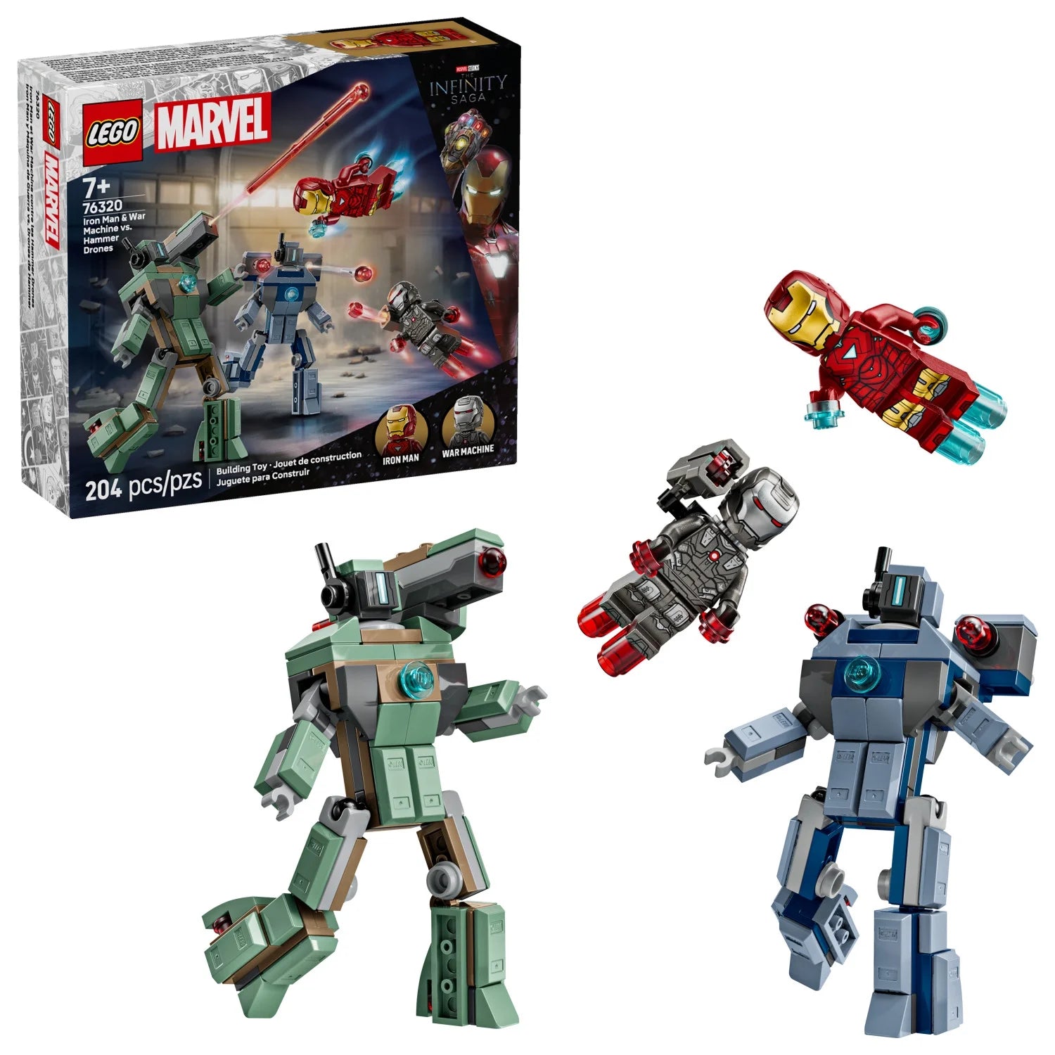 ليجو 76320 مارفل الرجل الحديدي وآلة الحرب مكعبات التركيب LEGO